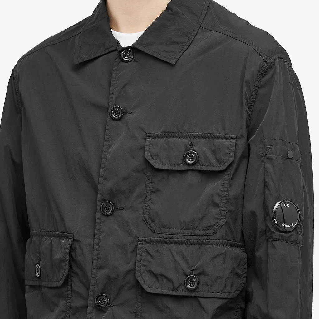 CP Company Men's Chrome-R Full Button Overshirt Black